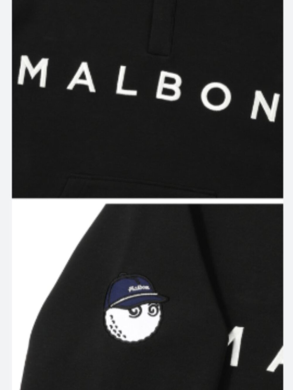 MALBON GOLF Air Sakariba Pullover Hoodie Black Women's Small - Picture 3 of 10
